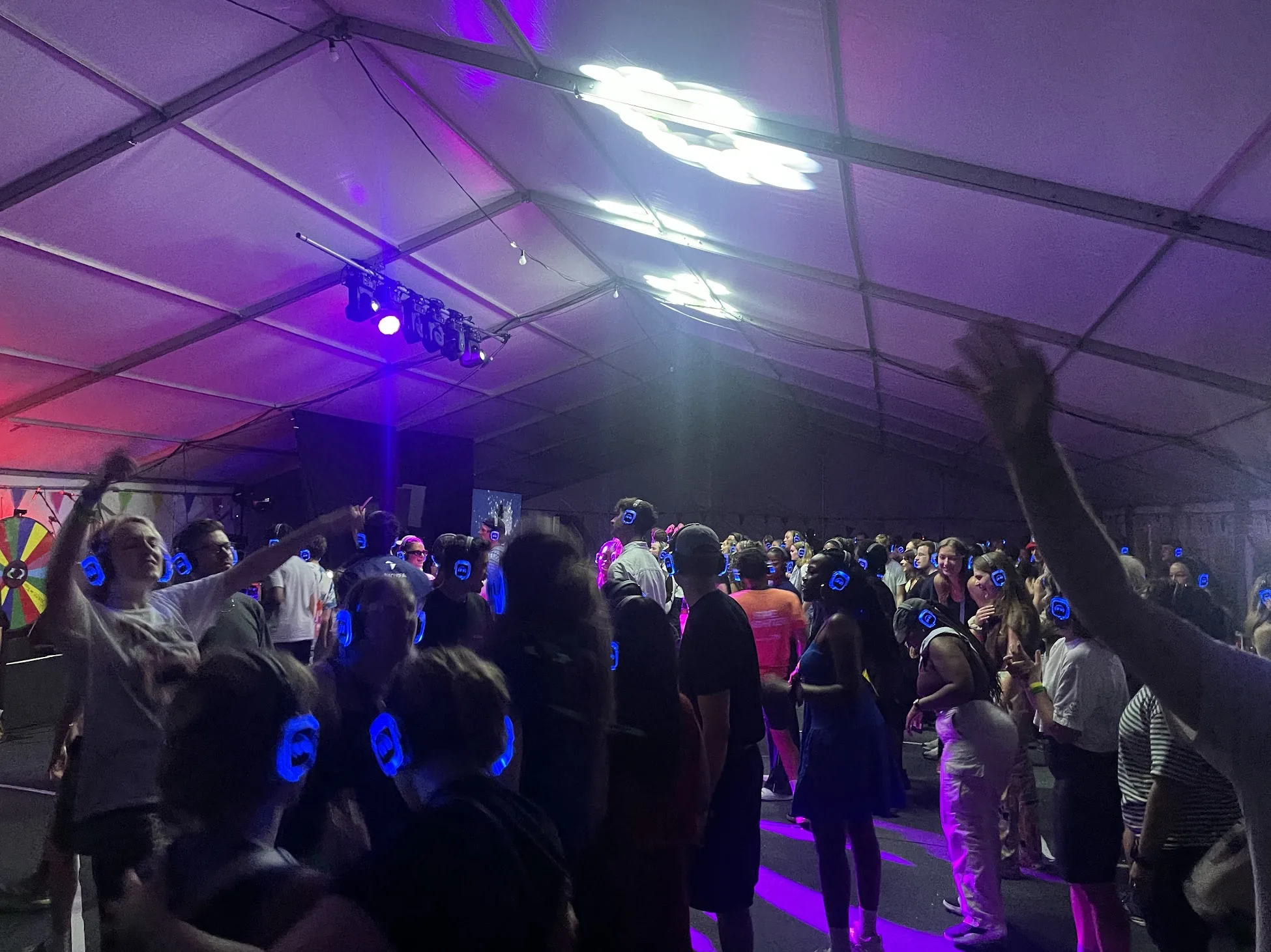 Dancing at a silent disco