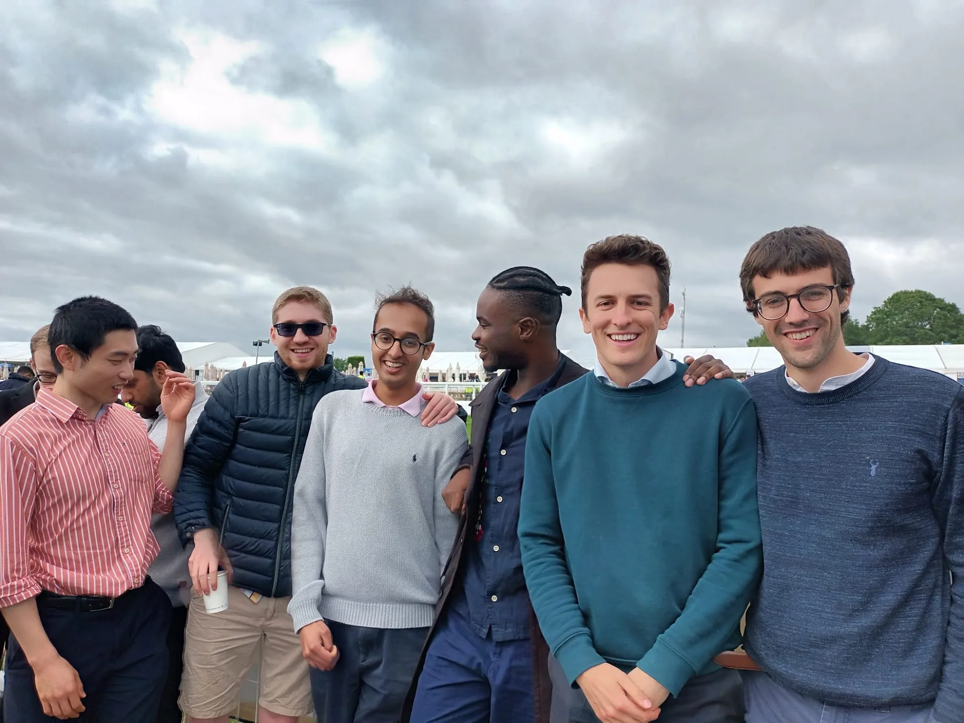 Group of friends at the races