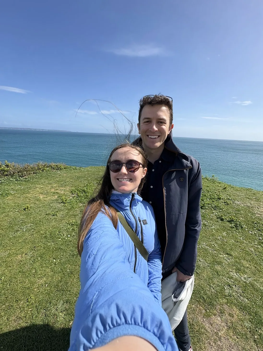 On the cliffs by the sea